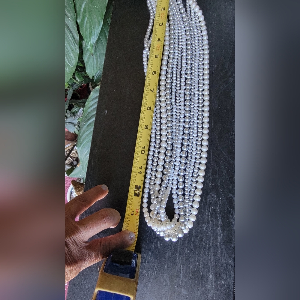 MARVELLA 6 Strain 14 inch Simulated Pearl Necklace 😍 Vintage - Picture 4 of 8